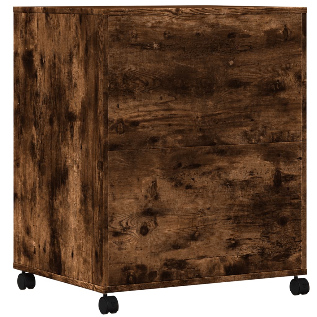 Supporto per Stampante con Ruote Rovere Fumo 60x48x74 cm 840636