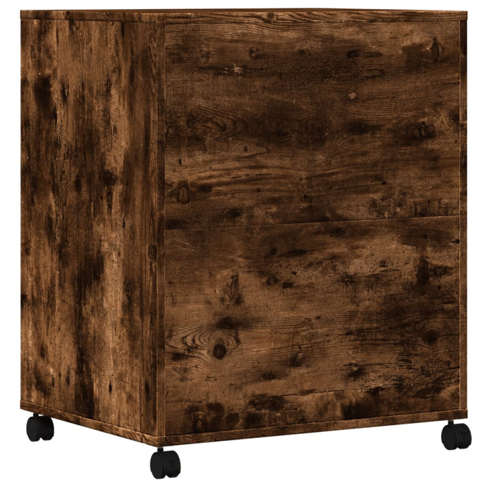 Supporto per Stampante con Ruote Rovere Fumo 60x48x74 cm 840636