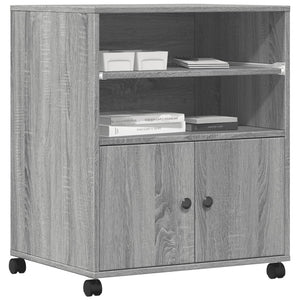 Supporto per Stampante con Ruote Grigio Sonoma 60x48x74 cm 840637