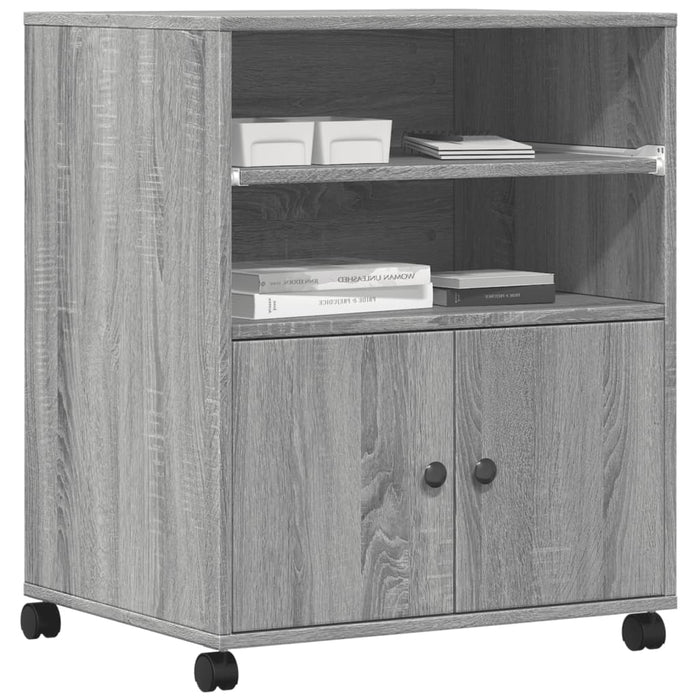 Supporto per Stampante con Ruote Grigio Sonoma 60x48x74 cm 840637