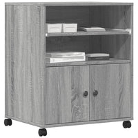 Supporto per Stampante con Ruote Grigio Sonoma 60x48x74 cm