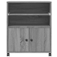 Supporto per stampante tavolo da ufficio con ruote Sonoma 60 x 48 x 74 cm grigio 02_0044773