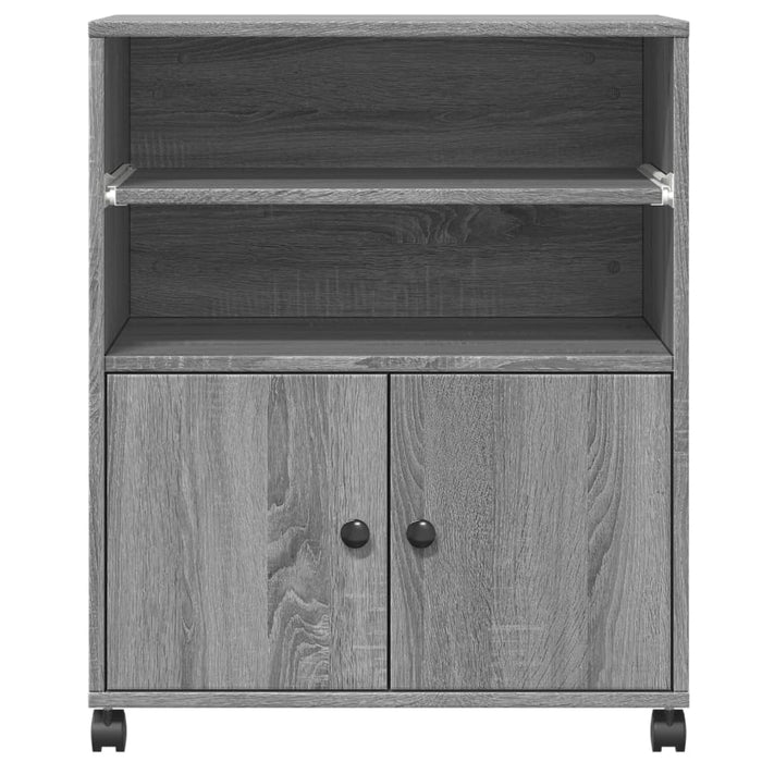 Supporto per stampante tavolo da ufficio con ruote Sonoma 60 x 48 x 74 cm grigio 02_0044773