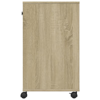 vidaXL Supporto per Stampante con Ruote Rovere Sonoma 60x40x68,5 cm