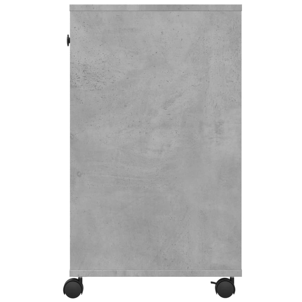 Supporto per Stampante con Ruote Grigio Cemento 60x40x68,5 cm 840642