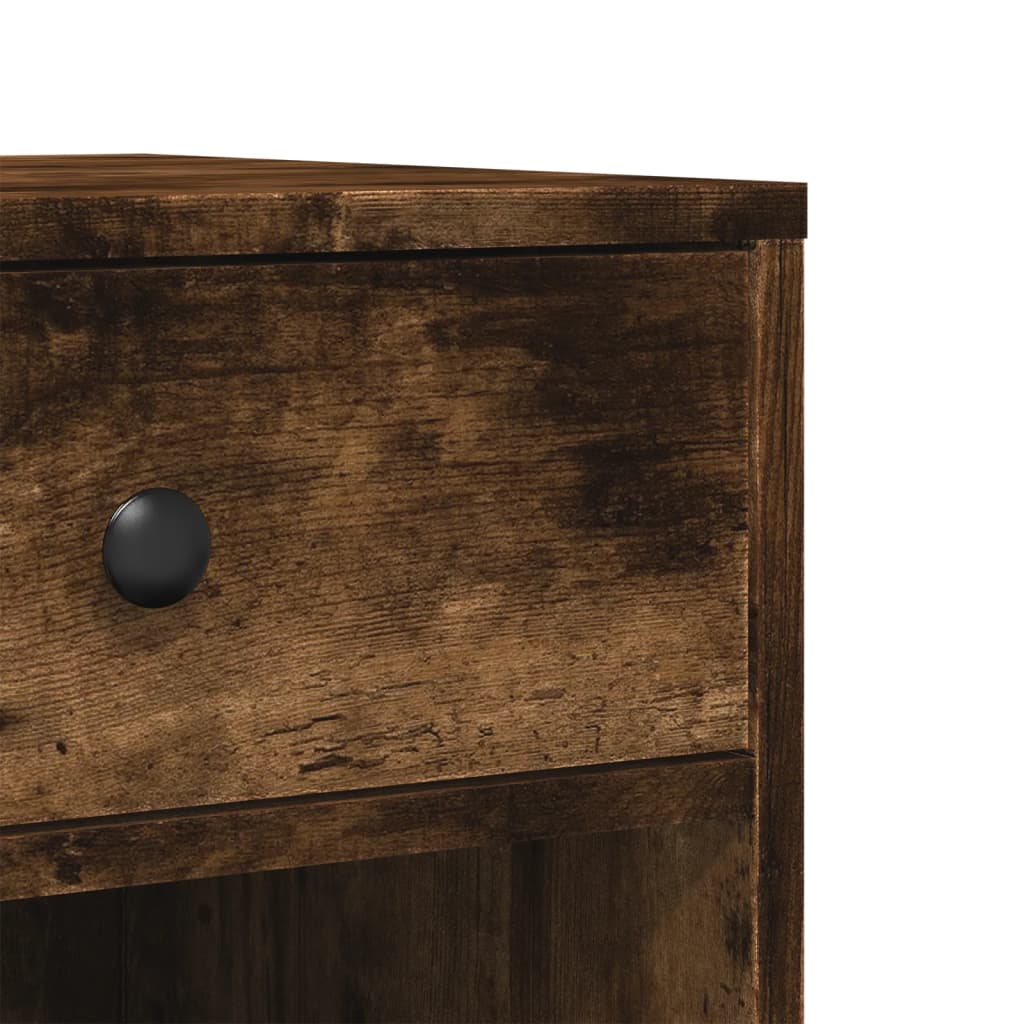 Supporto per Stampante con Ruote Rovere Fumo 60x40x68,5 cm 840643