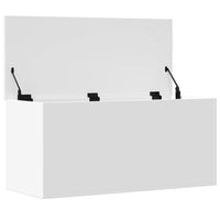 Contenitore Portaoggetti Bianco 100x42x46 cm Legno Multistrato