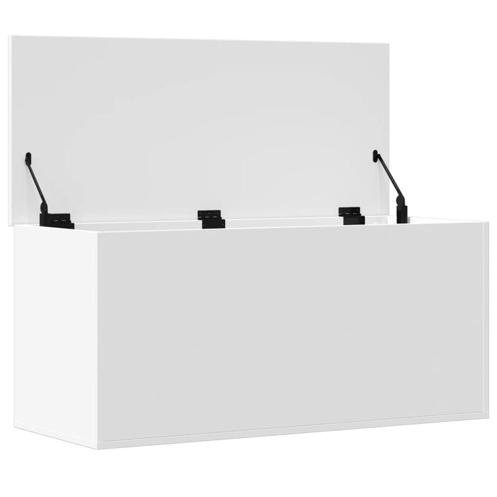 Contenitore Portaoggetti Bianco 100x42x46 cm Legno Multistrato