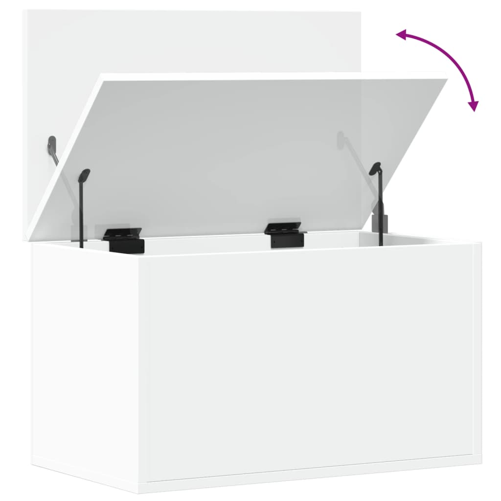 vidaXL Contenitore Portaoggetti Bianco 60x35x35 cm in Truciolato