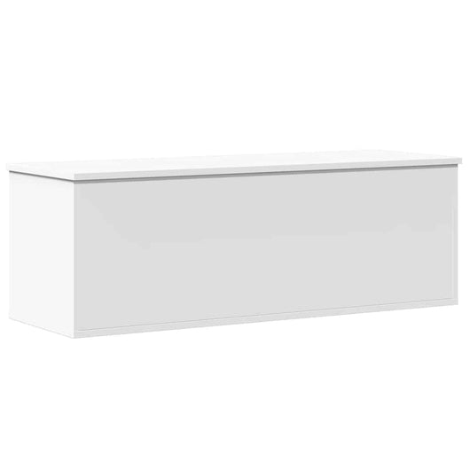 vidaXL Contenitore Portaoggetti Bianco 102x35x35 cm in Truciolato