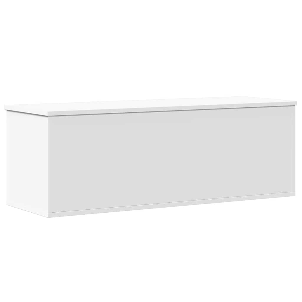 vidaXL Contenitore Portaoggetti Bianco 102x35x35 cm in Truciolato