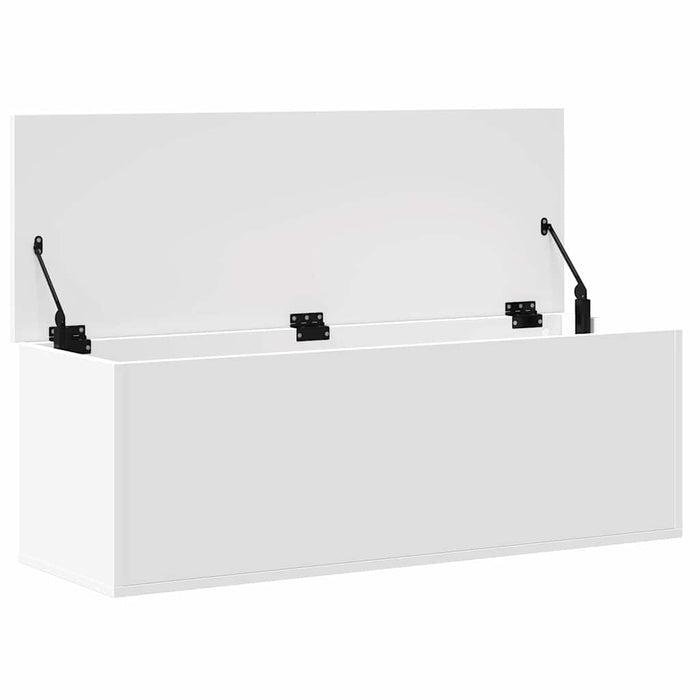 vidaXL Contenitore Portaoggetti Bianco 102x35x35 cm in Truciolato