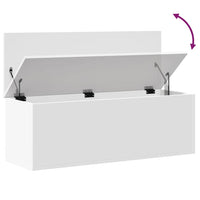 vidaXL Contenitore Portaoggetti Bianco 102x35x35 cm in Truciolato