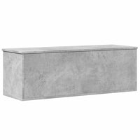vidaXL Contenitore Portaoggetti Grigio Cemento 102x35x35cm Truciolato