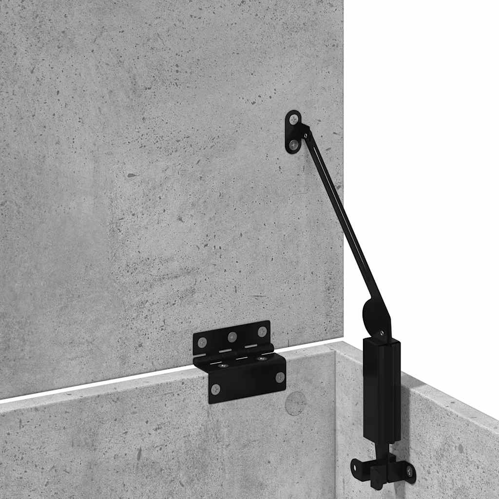 vidaXL Contenitore Portaoggetti Grigio Cemento 102x35x35cm Truciolato