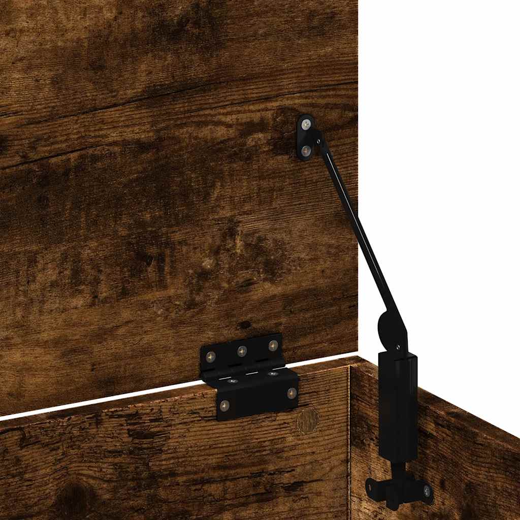 vidaXL Contenitore Portaoggetti Rovere Fumo 102x35x35 cm in Truciolato