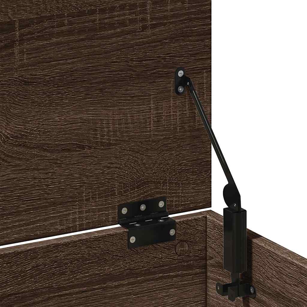 vidaXL Contenitore Portaoggetti Rovere Marrone 102x35x35 cm Truciolato