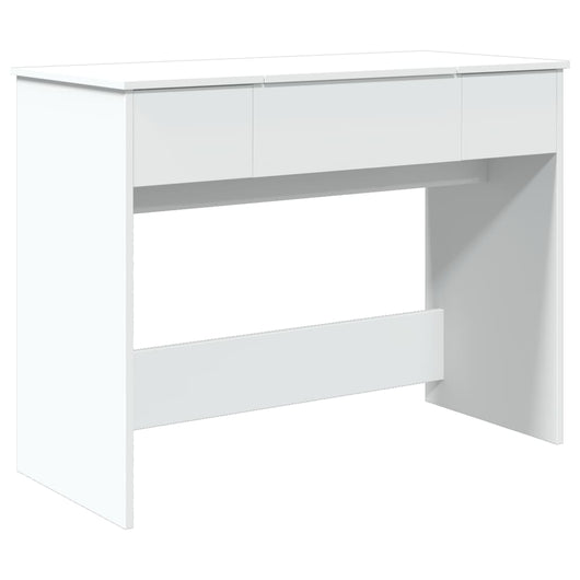 Toeletta con Specchio-Tavolo da Vanit¨¤ Bianco 100x45x76 cm