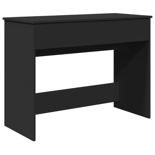 Toeletta con Specchio-Com¨°-Tavolo da trucco Nero 100x45x76 cm