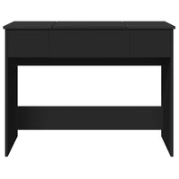 Toeletta con Specchio-Com¨°-Tavolo da trucco Nero 100x45x76 cm