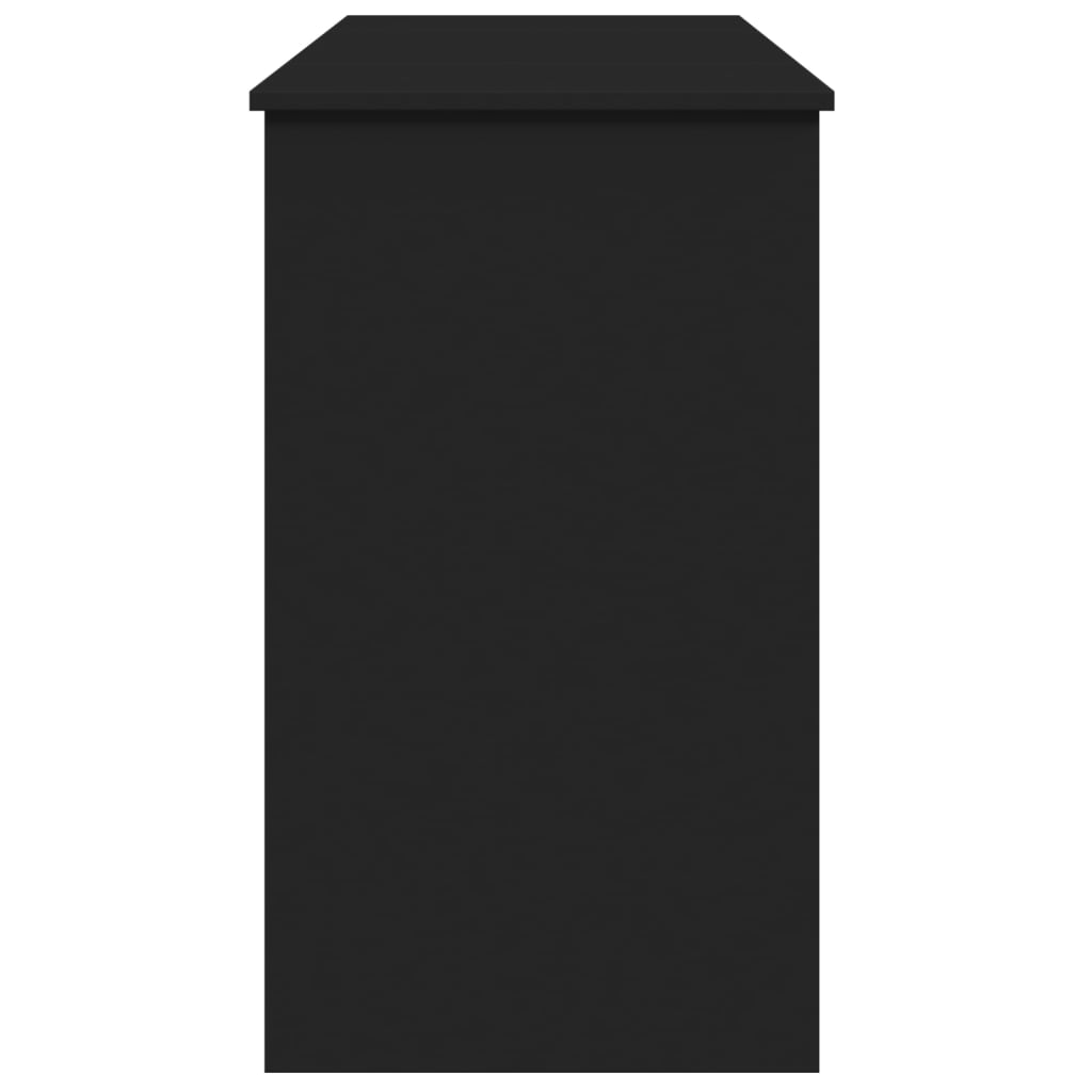 Toeletta con Specchio-Com¨°-Tavolo da trucco Nero 100x45x76 cm