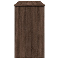 Toeletta con Specchio-Tavolo da Vanit¨¤ Rovere Marrone 100x45x76 cm