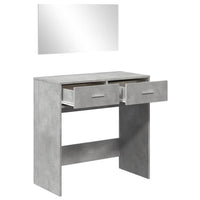 Toeletta con Specchio Grigio Cemento 80x39x80 cm 840705