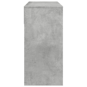 Toeletta con Specchio-Tavolo da Vanit¨¤ Grigio Cemento 80x39x80 cm
