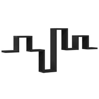 Scaffale a Parete Nero 104,5x10x43 cm in Legno Multistrato 840724