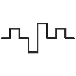 Scaffale a Parete Nero 104,5x10x43 cm in Legno Multistrato 840724