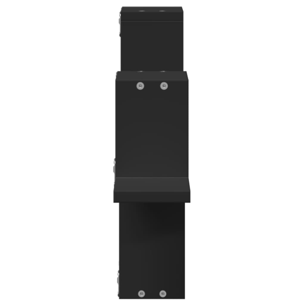 Scaffale a Parete Nero 104,5x10x43 cm in Legno Multistrato 840724