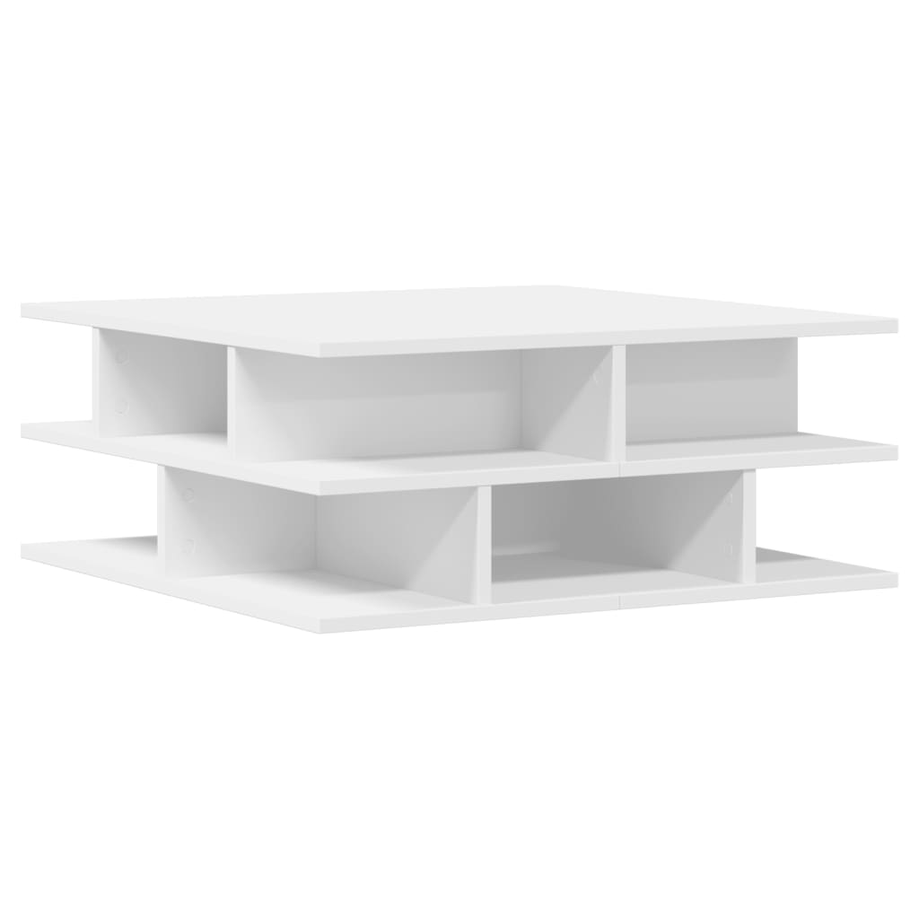 Tavolino da Salotto Bianco 70x70x29 cm in Legno Multistrato 840744