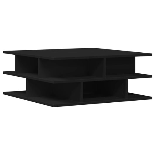 Tavolino da Salotto Nero 70x70x29 cm in Legno Multistrato 840745