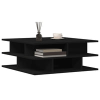Tavolino da Salotto Nero 70x70x29 cm in Legno Multistrato 840745