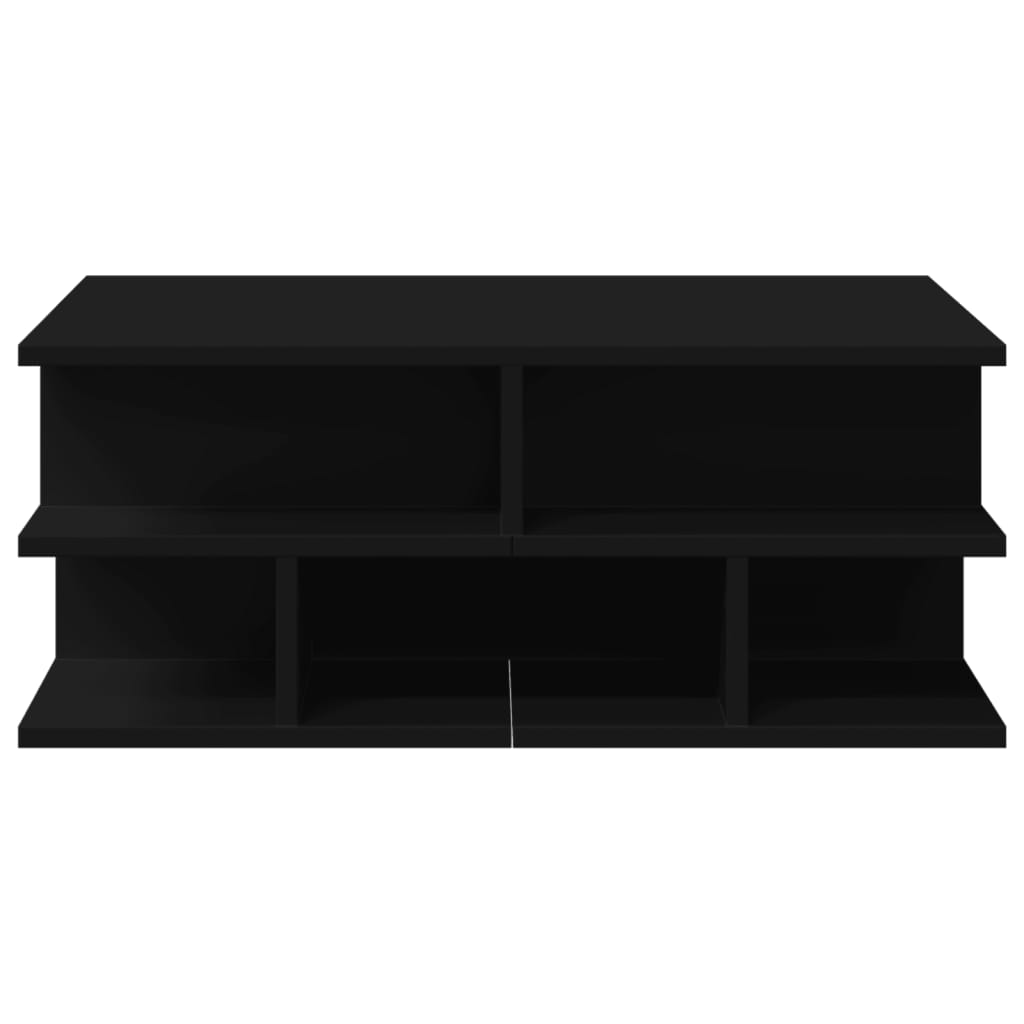 Tavolino da Salotto Nero 70x70x29 cm in Legno Multistrato 840745