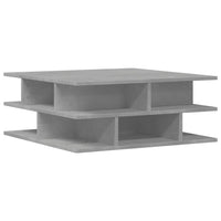 Tavolino da Salotto Grigio Cemento 70x70x29cm Legno Multistrato 840747