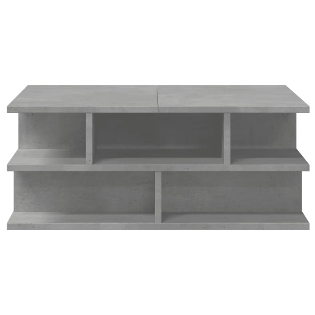 Tavolino da Salotto Grigio Cemento 70x70x29cm Legno Multistrato 840747