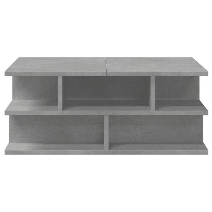 Tavolino da Salotto Grigio Cemento 70x70x29cm Legno Multistrato 840747