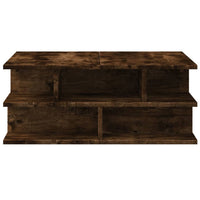 Tavolino da Salotto-Tavolino da soggiorno-Tavolo Rovere Fumo 70x70x29 cm Legno Multistrato