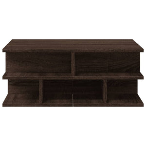 Tavolino da Salotto Rovere Marrone 70x70x29cm Legno Multistrato 840750