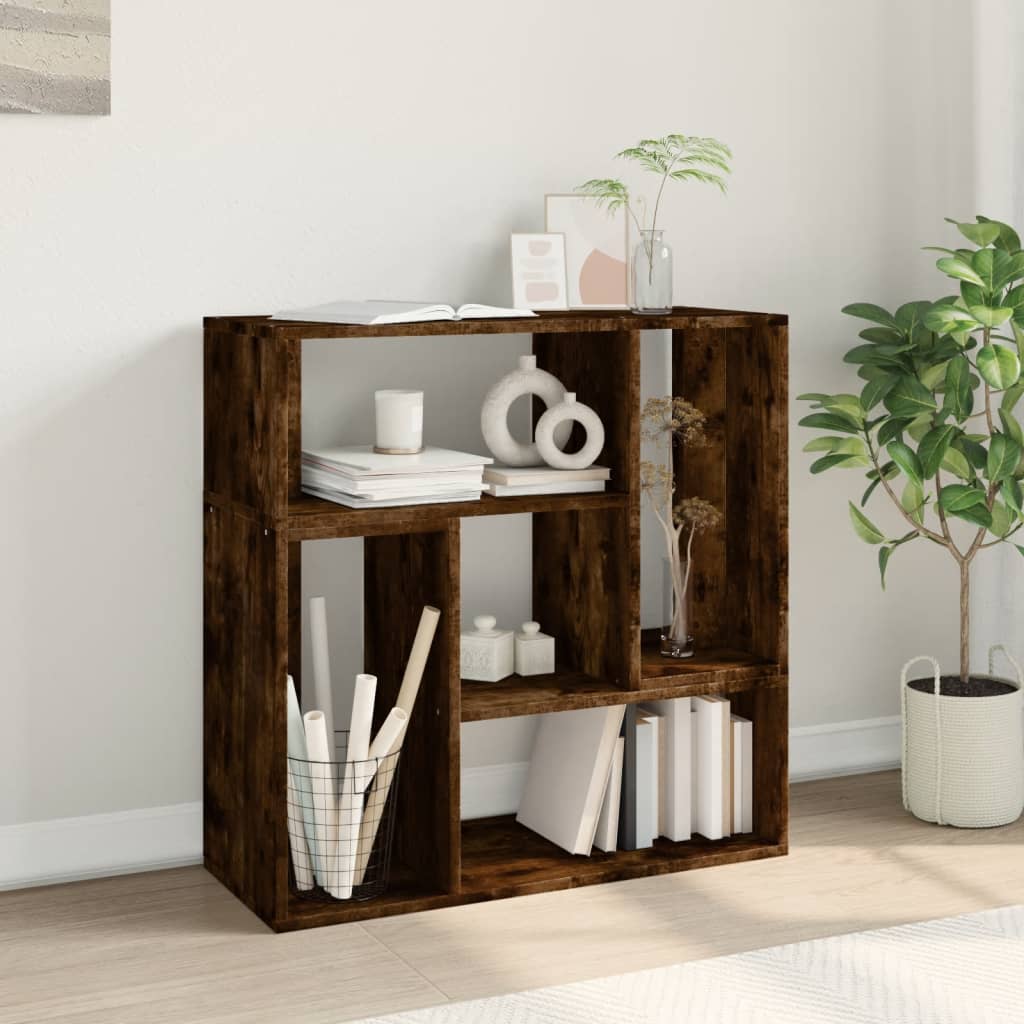 Mobili TV 2 pz Rovere Fumo 75x30x50 cm in Legno Multistrato 840790