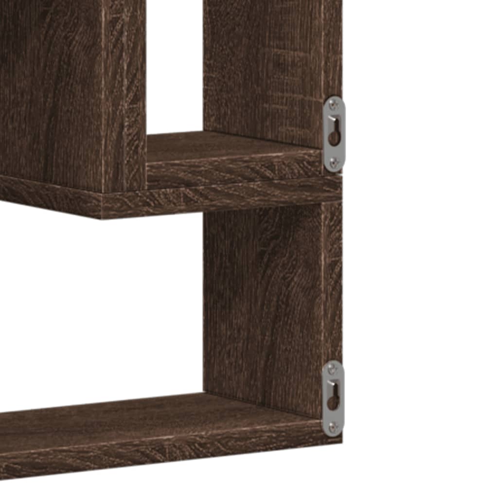 Mensola a Muro Rovere Marrone 96x12x64 cm in Legno Multistrato 840806