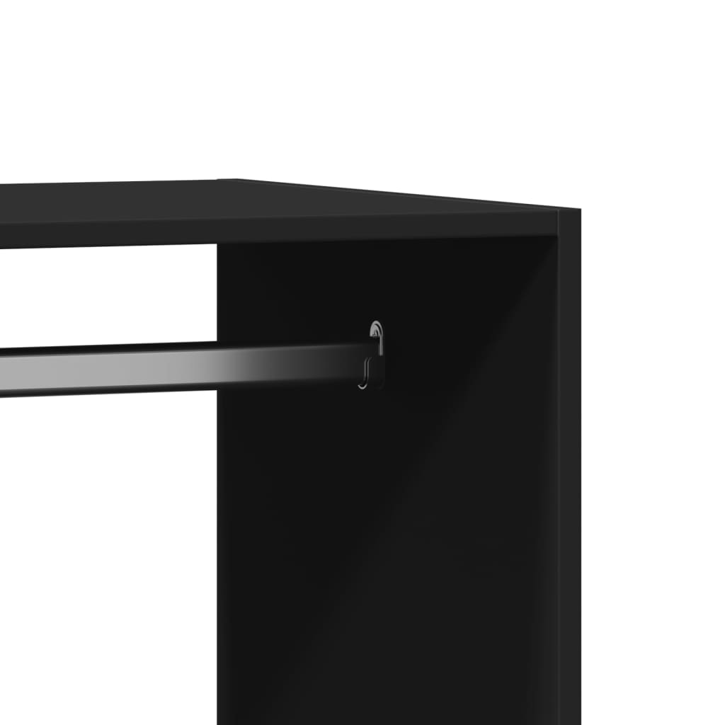 Armadio Nero 77x48x102 cm in Legno Multistrato 840808