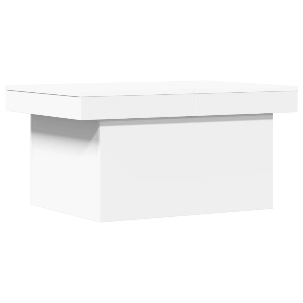 Tavolino da Salotto Bianco 80x55x40 cm in Legno Multistrato 840863