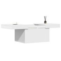 Tavolino da Salotto Bianco 80x55x40 cm in Legno Multistrato 840863