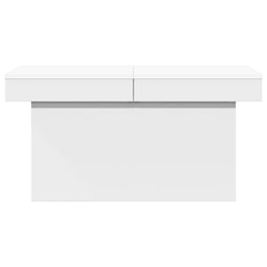 Tavolino da Salotto Bianco 80x55x40 cm in Legno Multistrato 840863