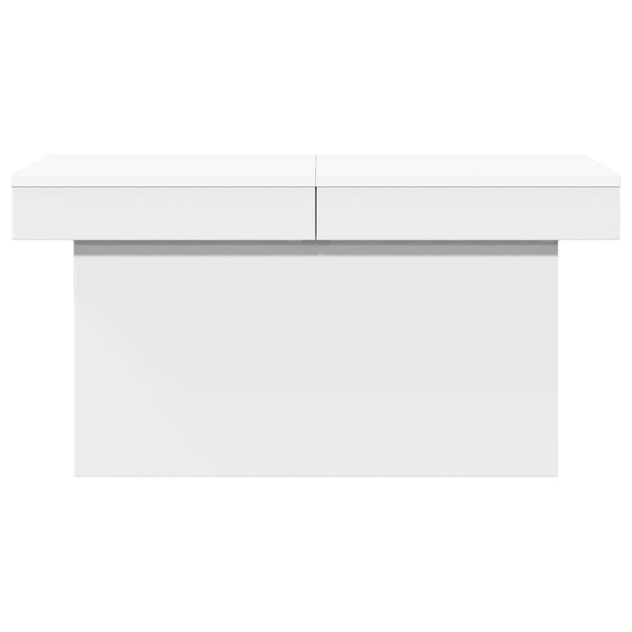 Tavolino da Salotto Bianco 80x55x40 cm in Legno Multistrato 840863
