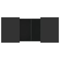 Tavolino da Salotto Nero 80x55x40 cm in Legno Multistrato