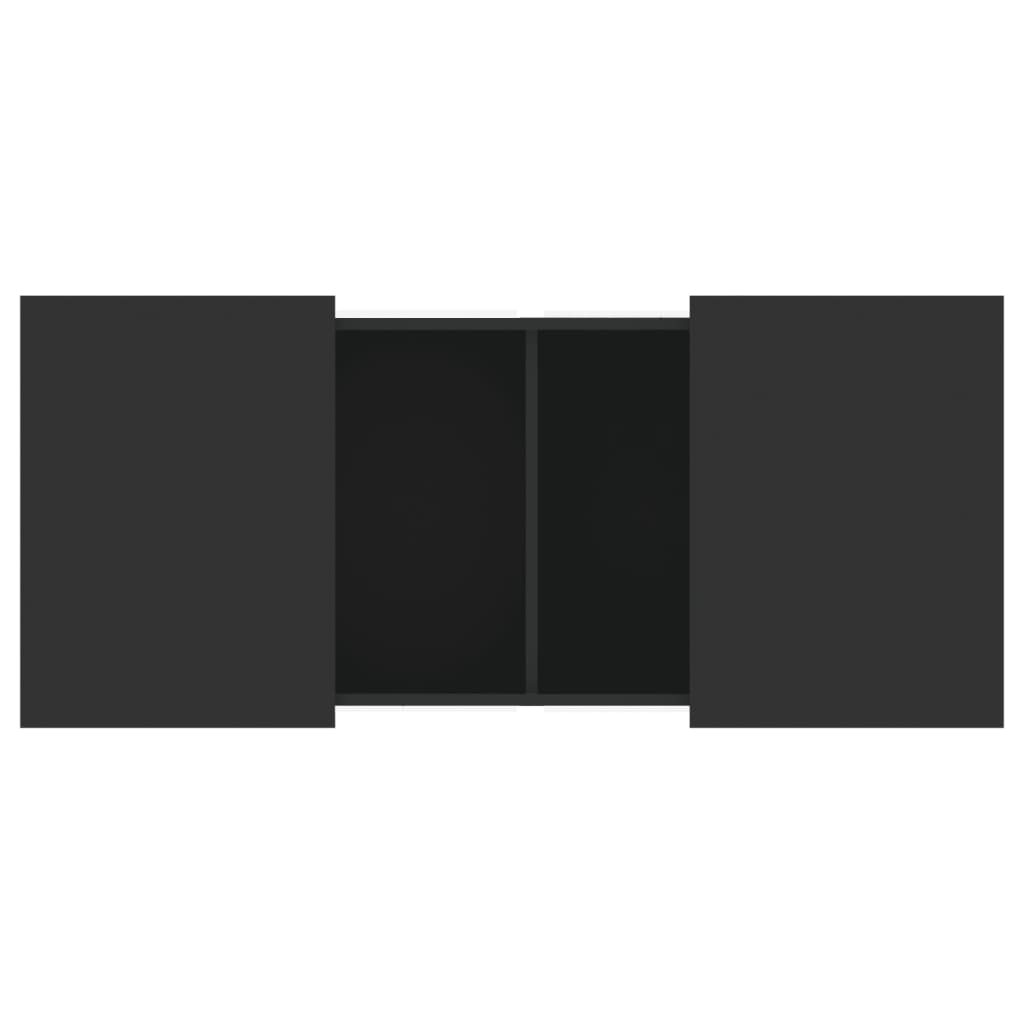 Tavolino da Salotto-Tavolino da soggiorno-Tavolo Nero 80x55x40 cm in Legno Multistrato