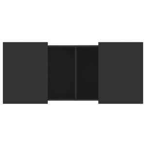 Tavolino da Salotto Nero 80x55x40 cm in Legno Multistrato 840864